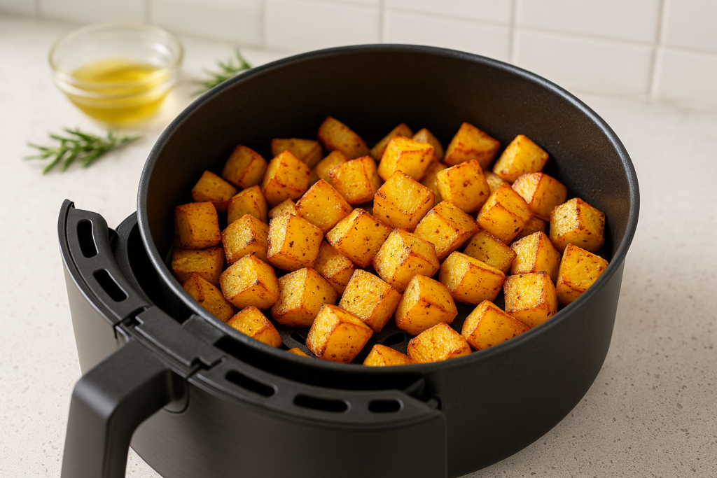 Knusprige Kartoffelwürfel im Airfryer – einfach