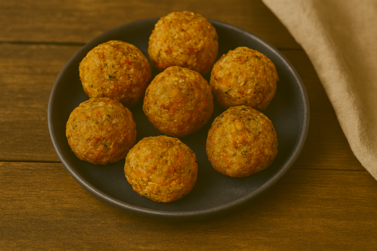 Airfryer Karotten-Hafer-Bällchen – knusprig & aromatisch