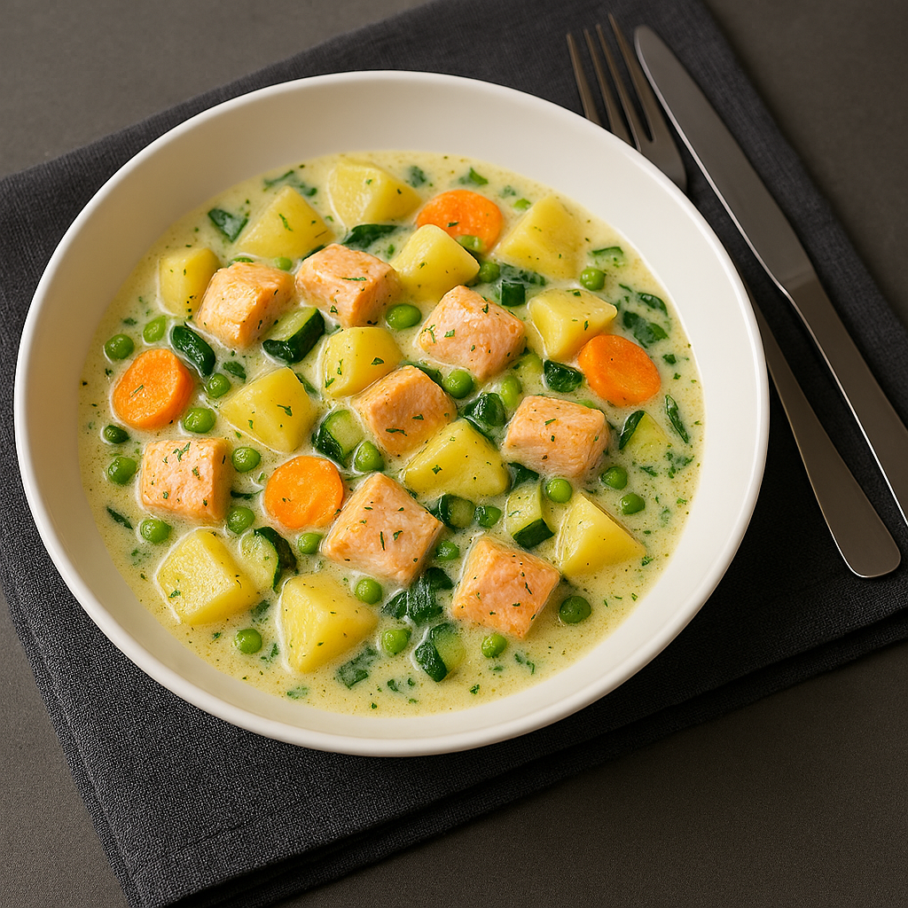 Kartoffel-Pfanne mit Lachs