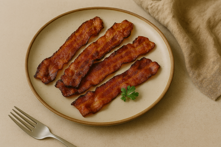 Airfryer Bacon knusprig gebräunt