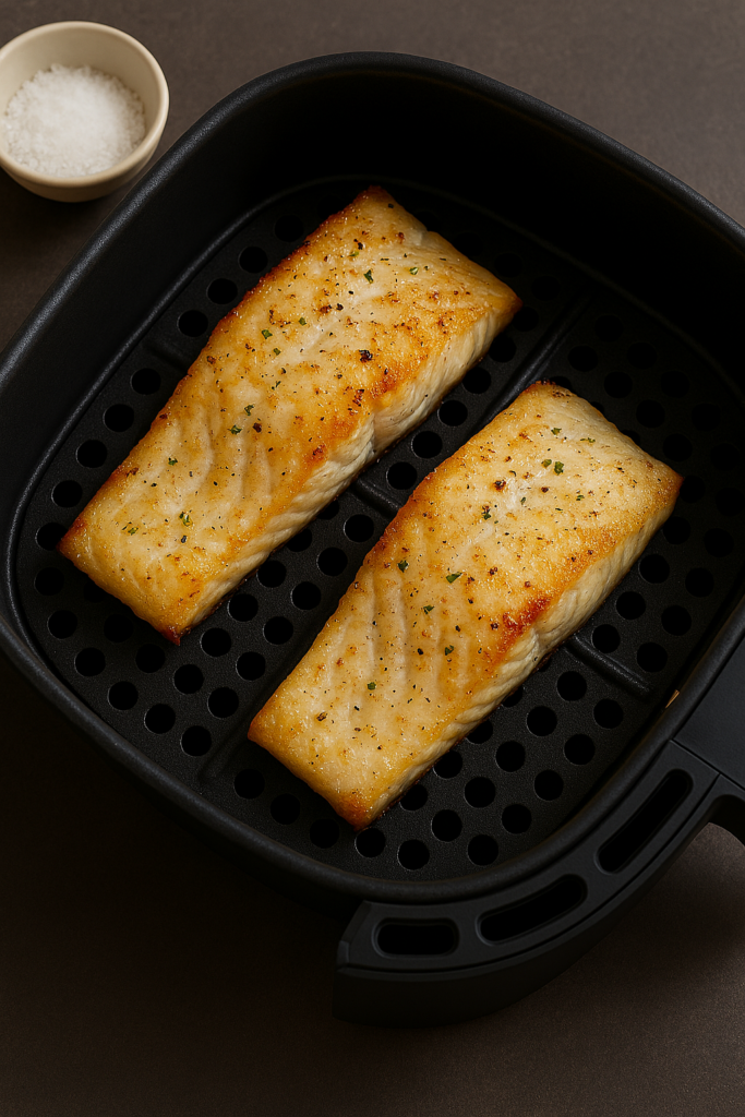 Lachs mit Haut im Airfryer – knusprig & saftig 4 Airfryer Kabeljau – saftig & zart