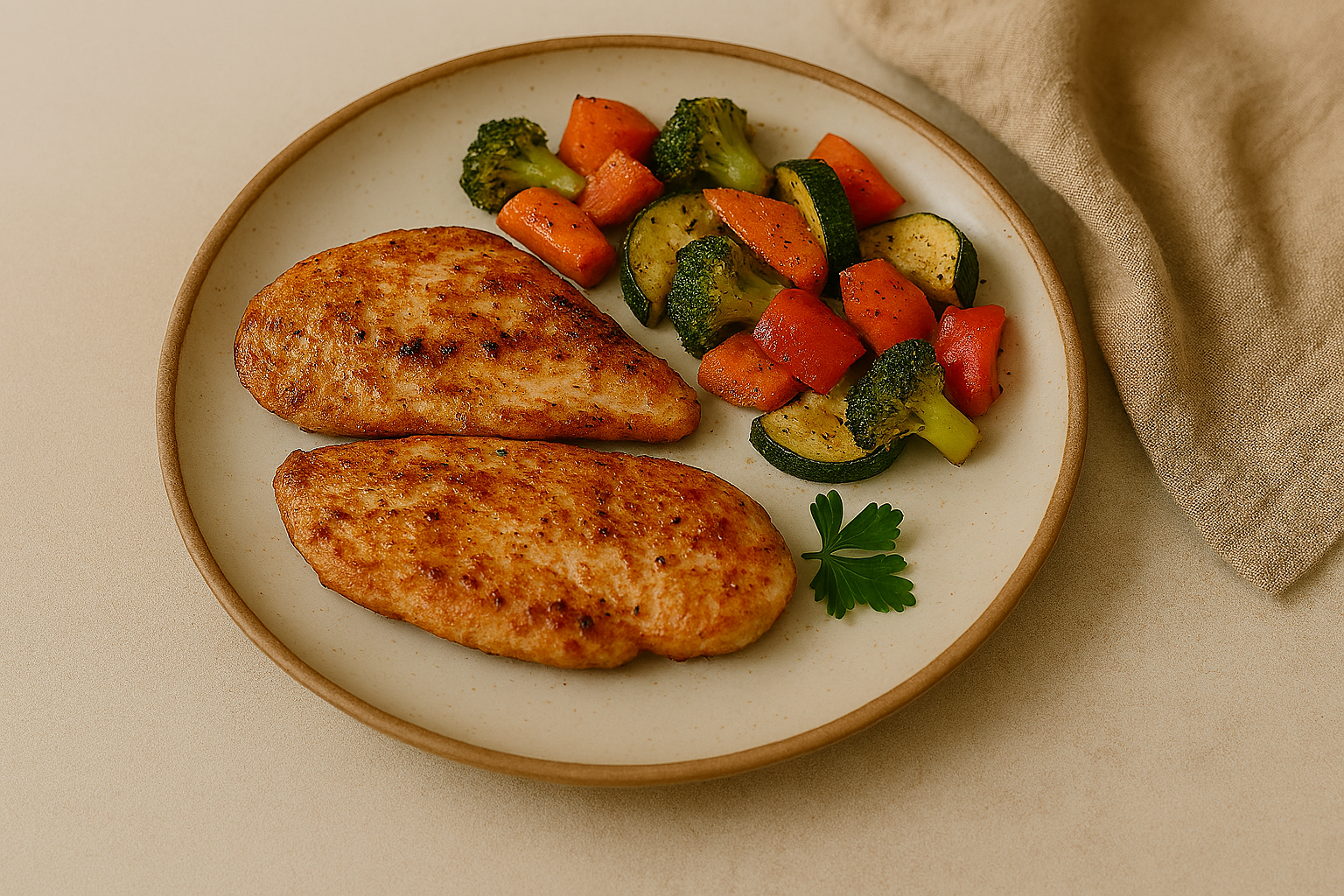 Airfryer Putensteaks saftig gebraten