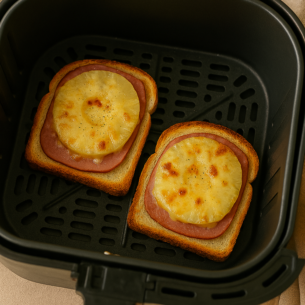 Toast Hawaii im Airfryer