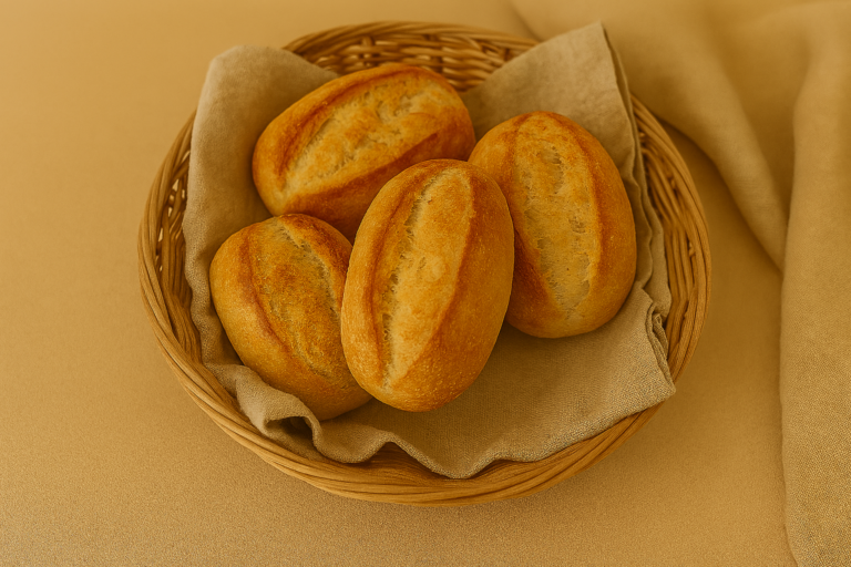 frisch aufgebackene Airfryer Brötchen