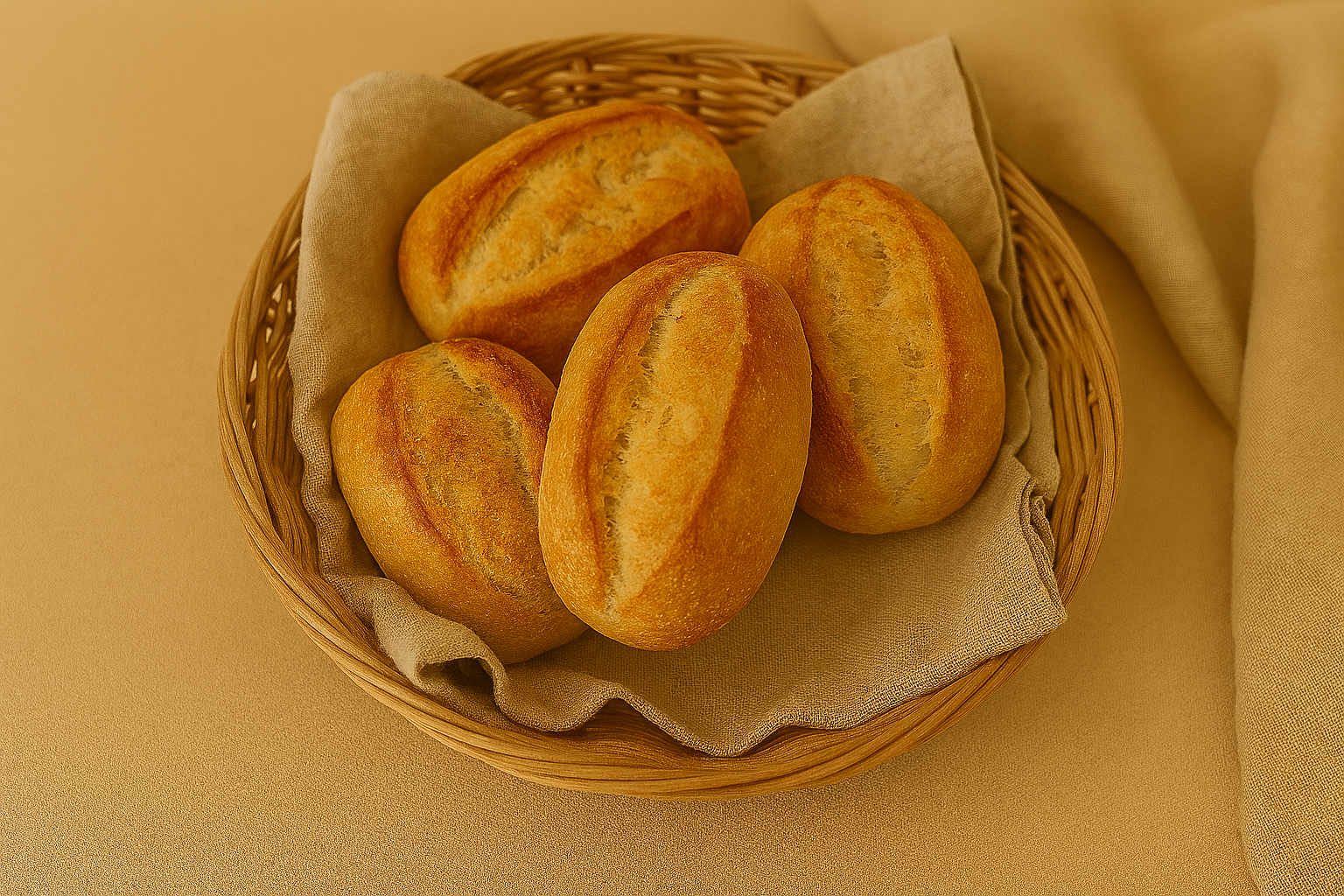 frisch aufgebackene Airfryer Brötchen
