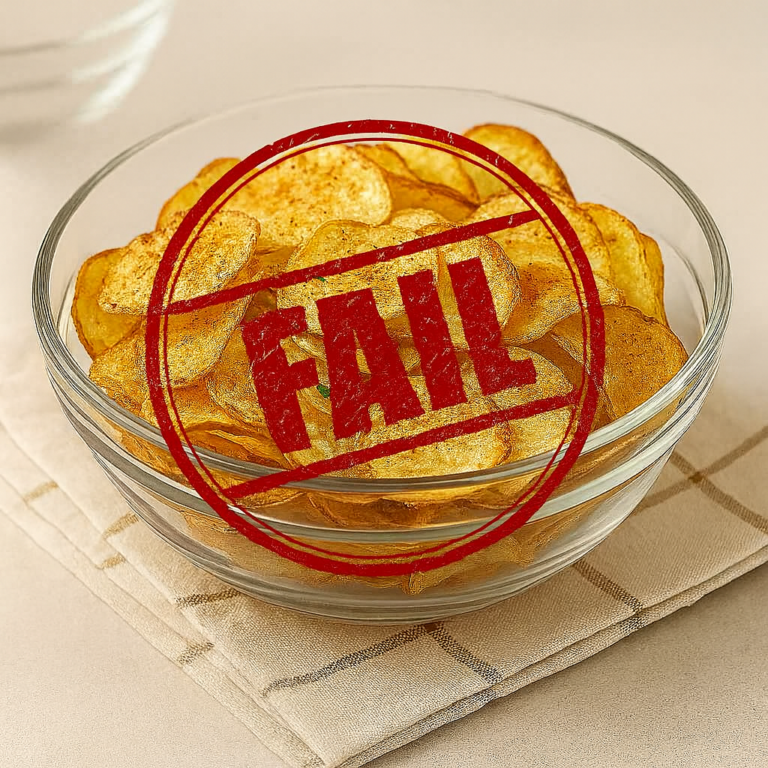 Durchgefallen: Chips im Airfryer