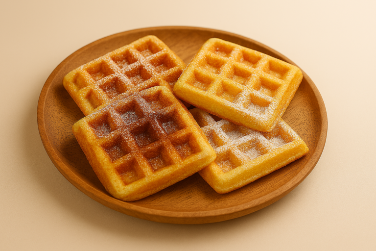 Knusprige Waffeln aus dem Airfryer in Silikonformen