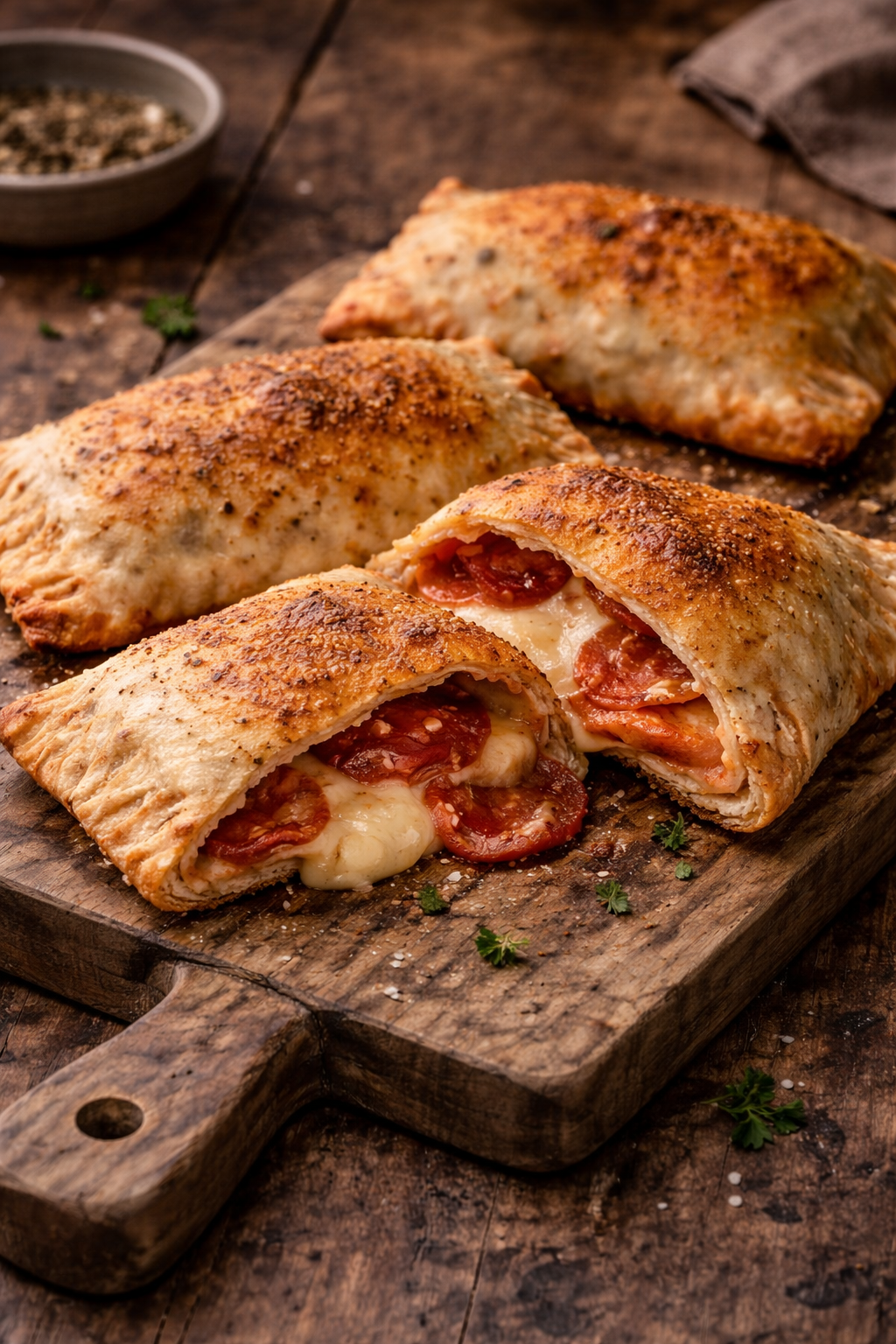 Pizzataschen aus der Heißluftfritteuse