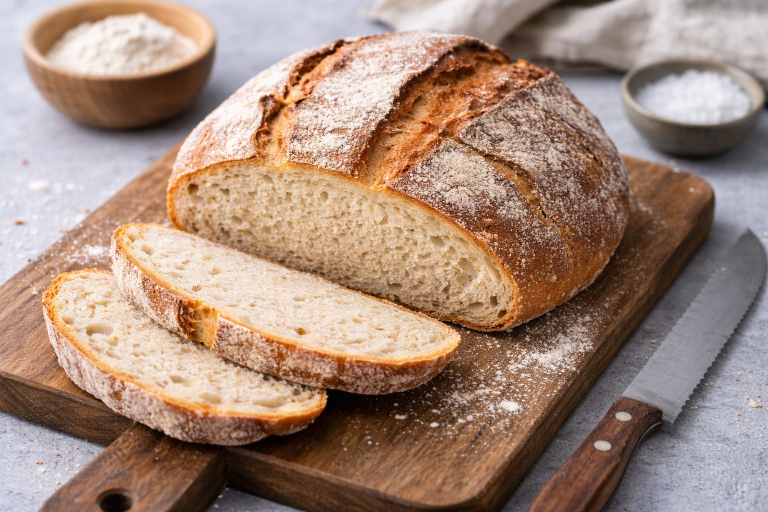 Bauernbrot einfach – knusprig & ohne Sauerteig 2 Bauernbrot einfach