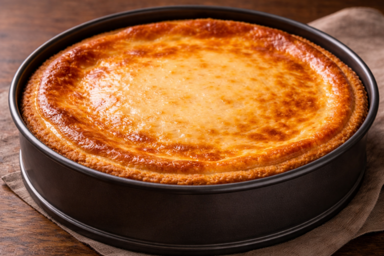 Cremiger Käsekuchen mit Quark und Mürbeteigboden