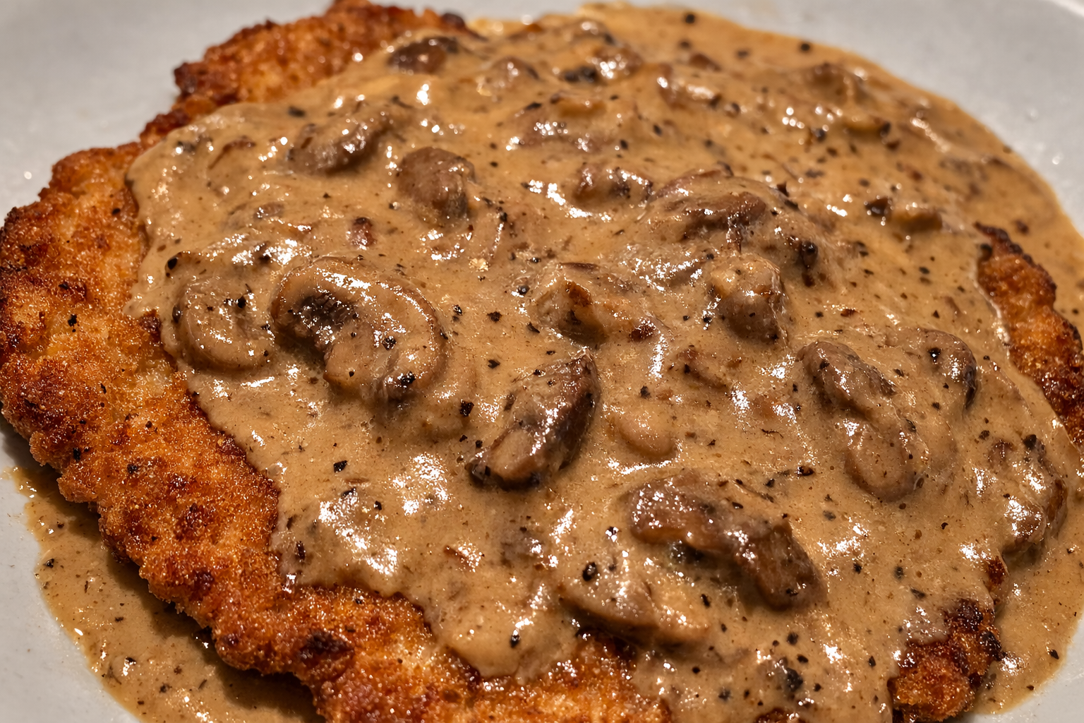 Jägerschnitzel mit Pilzrahm-Sauce