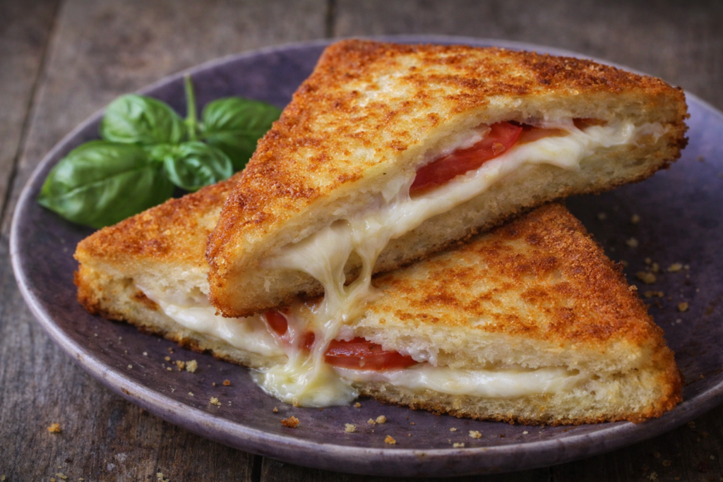 Mozzarella in Carrozza einfach selber machen: Knusprig ausgebackener Toast mit geschmolzenem Mozzarella. Der italienische Klassiker gelingt mit wenigen Zutaten.